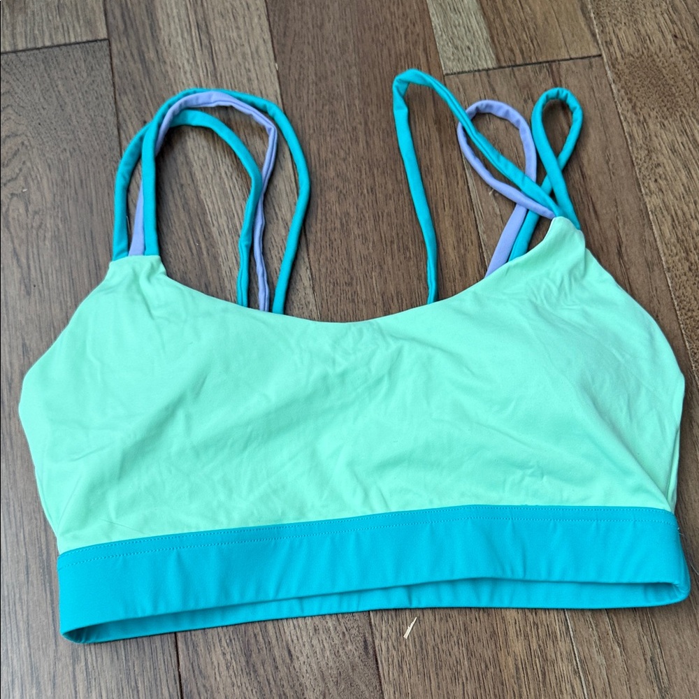 Mint Green and Teal Sports Bra